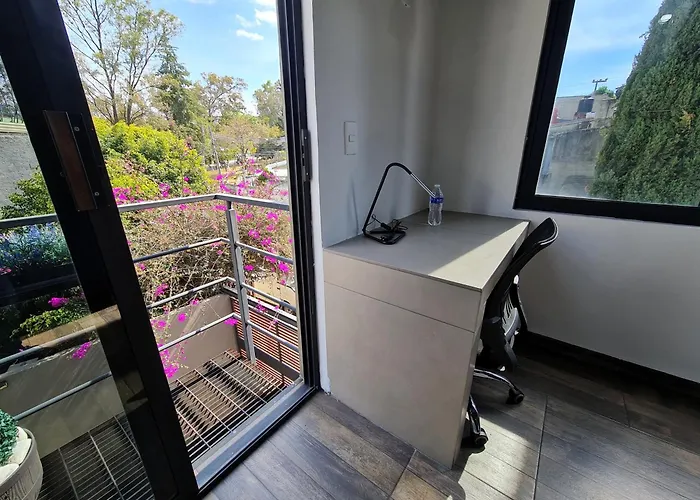 R09 Corner At Itesm Cem Full Services, Shared-kitchen, Fridge ,laundry, Smart Tv, Parking, Balcony Apartment Mexico City